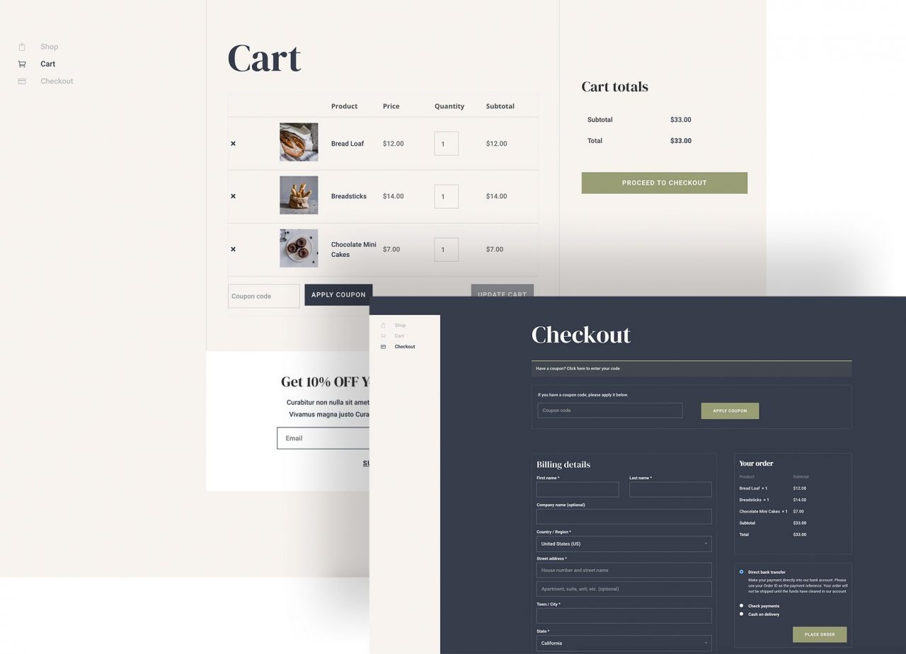 Cart and Checkout | Elegant Themes Examples